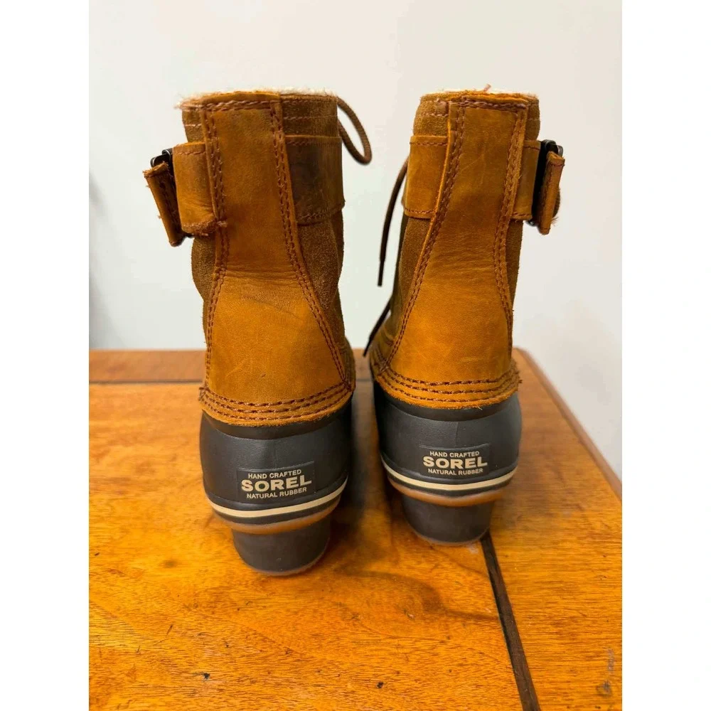 Sorel Slimpack II Lace Waterproof Winter Duck Boots Brown NL2125-286 Womens 7